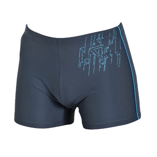 Naturana Badmode Men grey/blue swim boxer