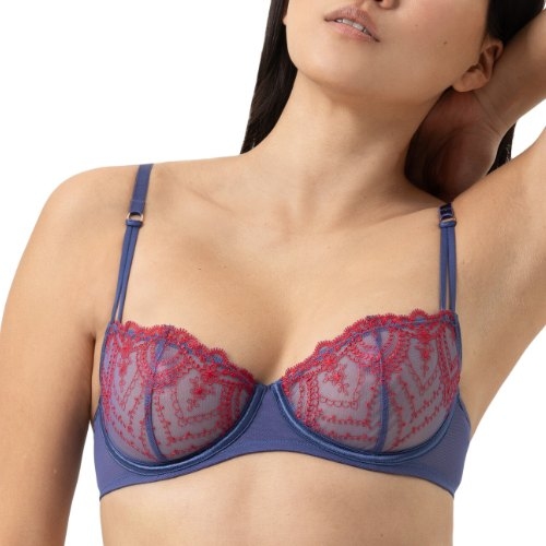 Mey Mysterious blue/red non-padded bra