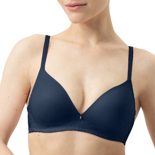 Mey Luxurious navy blue wireless bra