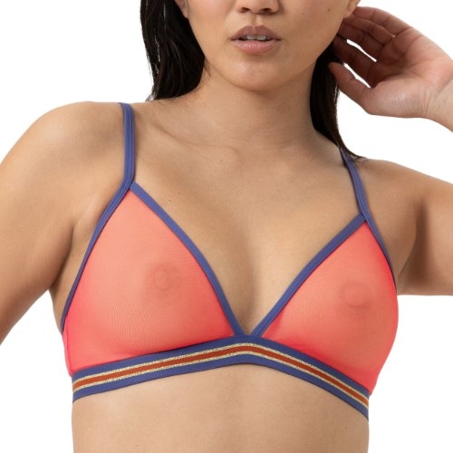 Mey Lingerie Poetry Sheer blue/red wireless bra