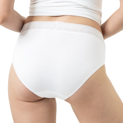 Mey Lingerie Modal Lace white high waist brief