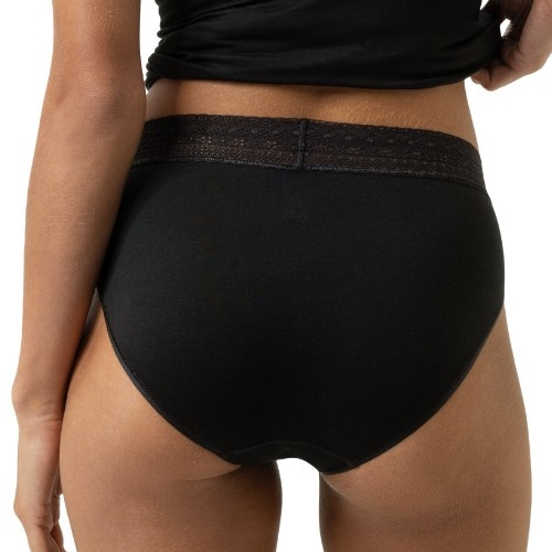 Mey Lingerie Modal Lace black high waist brief