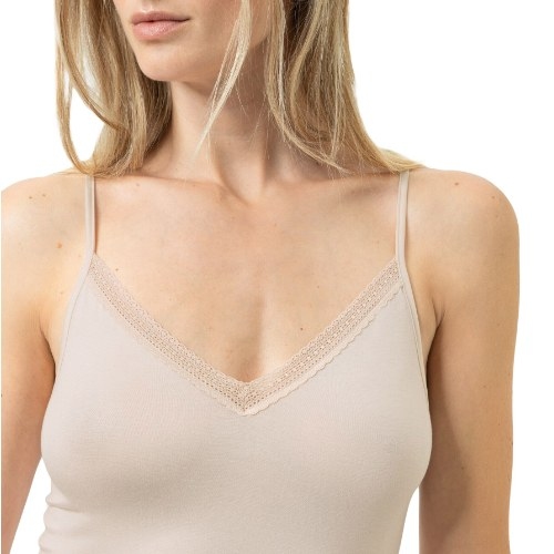 Mey Lingerie Modal Lace crème spaghetti top