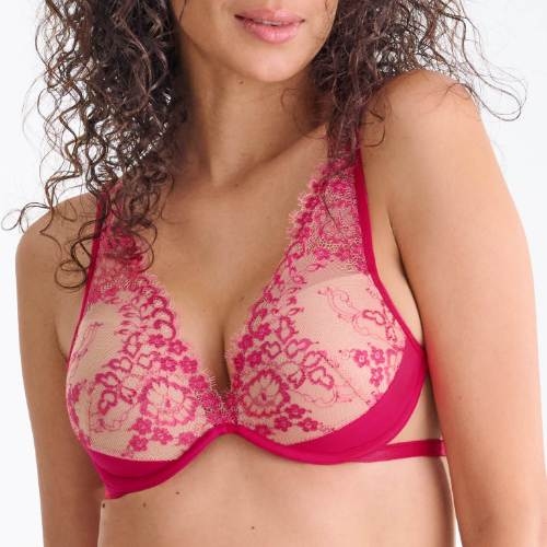Lisca Highlight raspberry push up bra