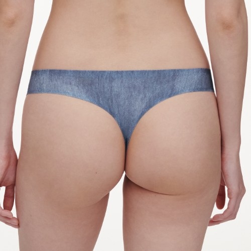 Chantelle SoftStretch blue/print thong