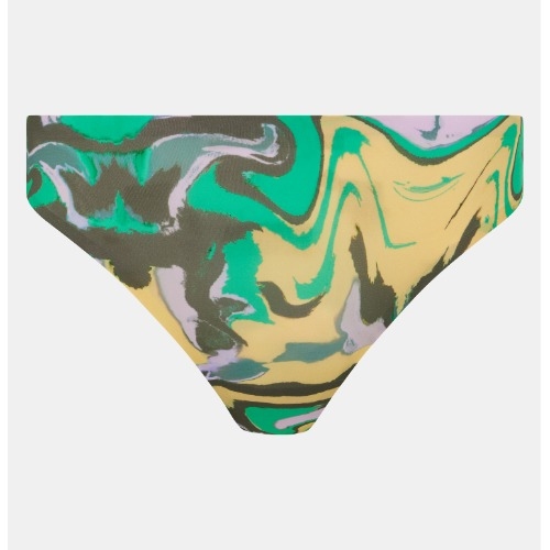 Chantelle SoftStretch green/print thong