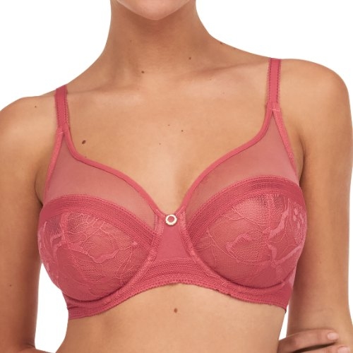 Chantelle True Lace coral non-padded bra
