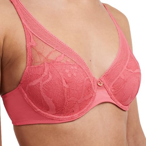 Chantelle True Lace coral padded bra