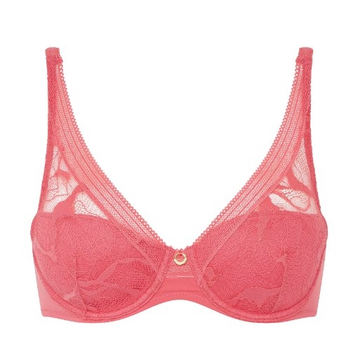 Chantelle True Lace coral padded bra