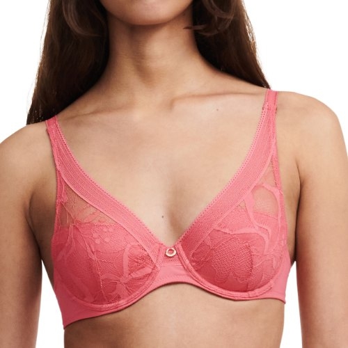 Chantelle True Lace coral padded bra