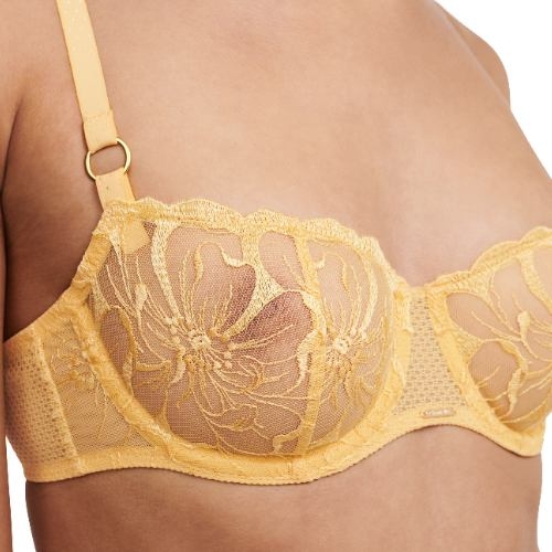 Chantelle Fleurs yellow non-padded bra