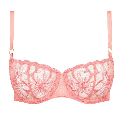 Chantelle Fleurs peach pink non-padded bra