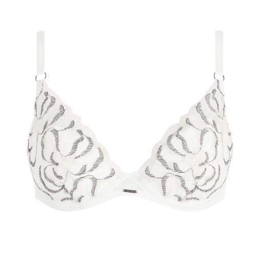 Chantelle Fleurs white/black padded bra