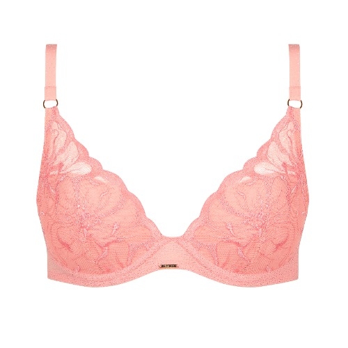 Chantelle Fleurs peach pink padded bra