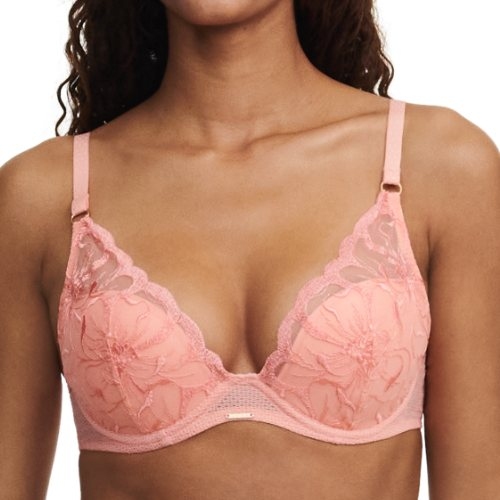 Chantelle Fleurs peach pink padded bra