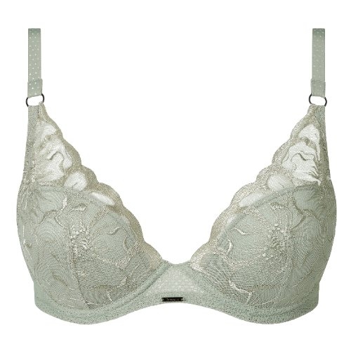Chantelle Fleurs green padded bra