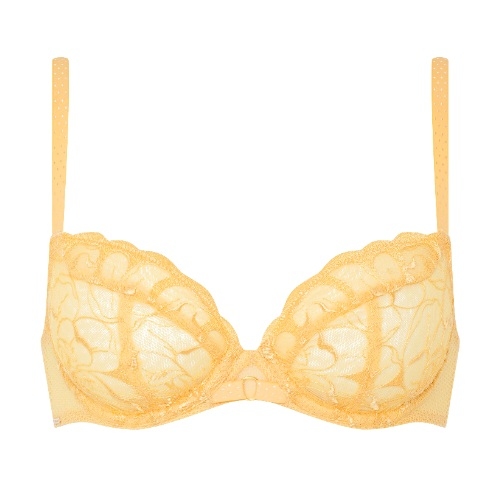 Chantelle Fleurs yellow non-padded bra