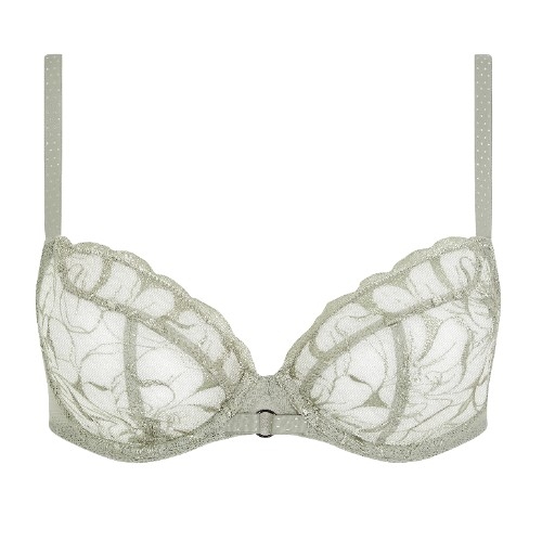 Chantelle Fleurs green non-padded bra
