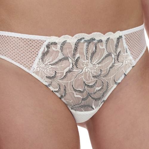 Chantelle Fleurs white/black brazilian