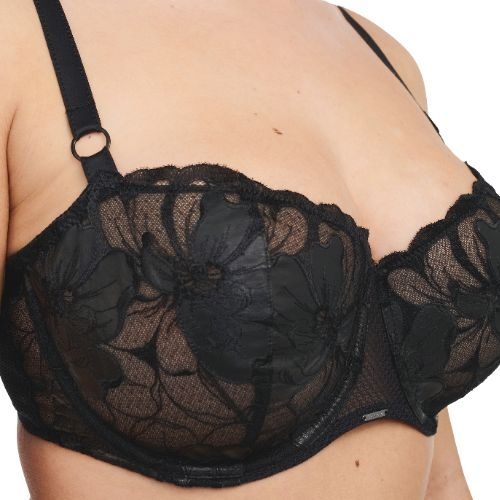 Chantelle Fleurs Signature black non-padded bra