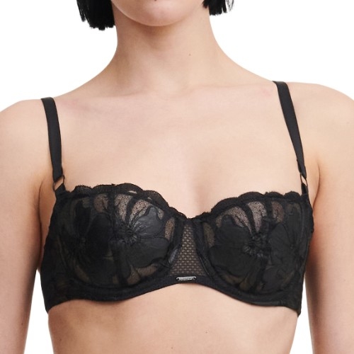 Chantelle Fleurs Signature black non-padded bra