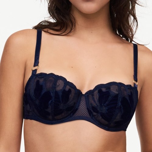 Chantelle Fleurs Signature navy blue padded bra
