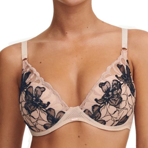 Chantelle Fleurs Signature beige padded bra