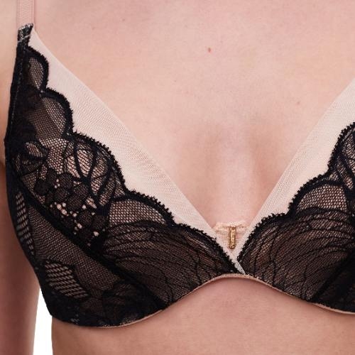 Chantelle Midnight Flowers black padded bra