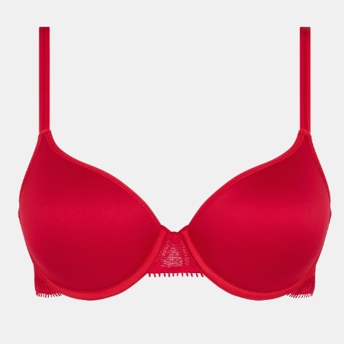 Chantelle Day to Night poppy red padded bra