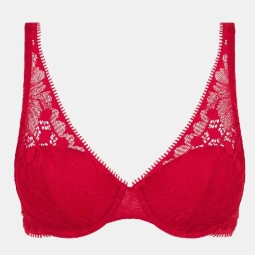 Chantelle Day to Night poppy red padded bra