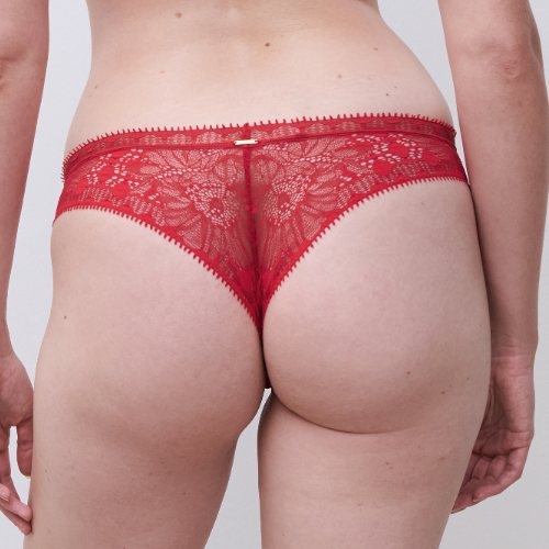 Chantelle Day to Night poppy red thong