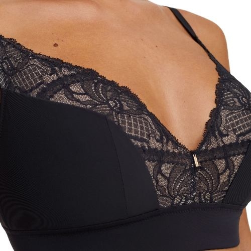 Chantelle Orangerie Dream black wireless bra