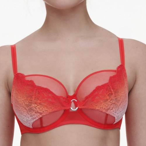 Chantelle Crush red non-padded bra