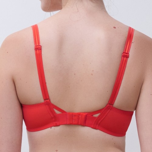 Chantelle Crush red non-padded bra