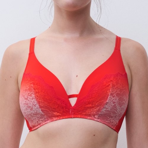 Chantelle Crush red wireless bra
