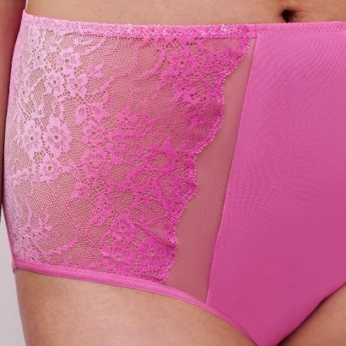 Chantelle Crush pink high waist brief