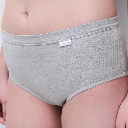 Chantelle Cotton Comfort grey high waist brief