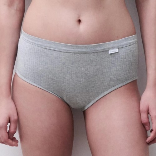 Chantelle Cotton Comfort grey high waist brief