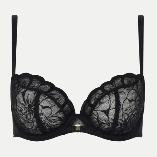 Chantelle Fleurs black padded bra