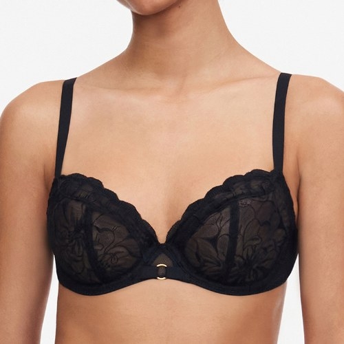 Chantelle Fleurs black padded bra