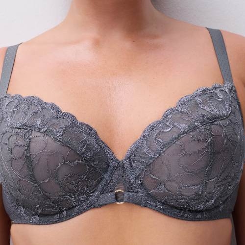 Chantelle Fleurs grey padded bra