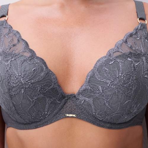 Chantelle Fleurs grey padded bra