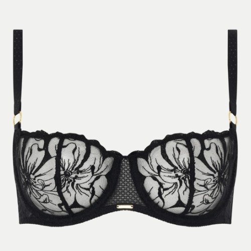 Chantelle Fleurs black non-padded bra