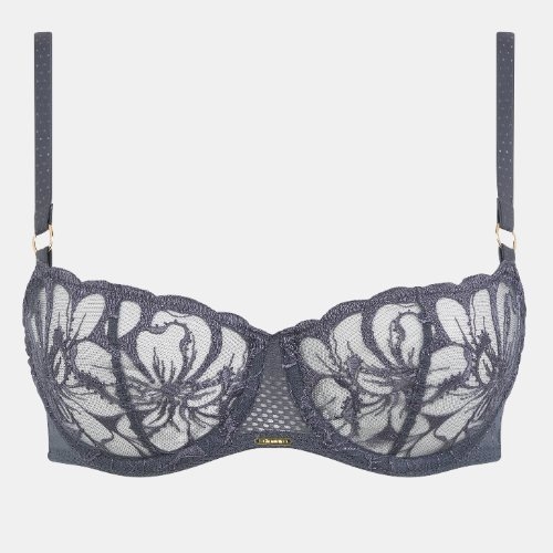 Chantelle Fleurs grey non-padded bra