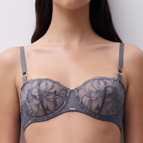 Chantelle Fleurs grey non-padded bra