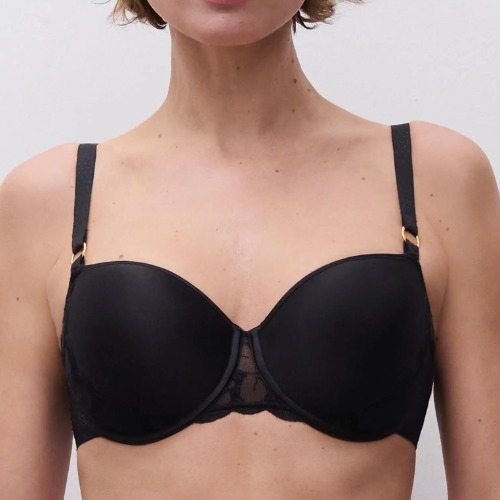 Chantelle Fleurs black padded bra