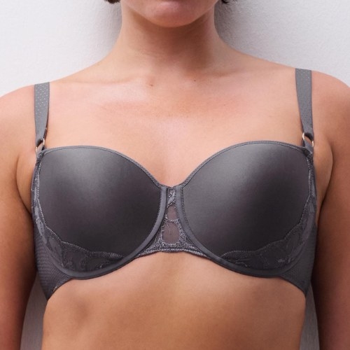 Chantelle Fleurs grey padded bra