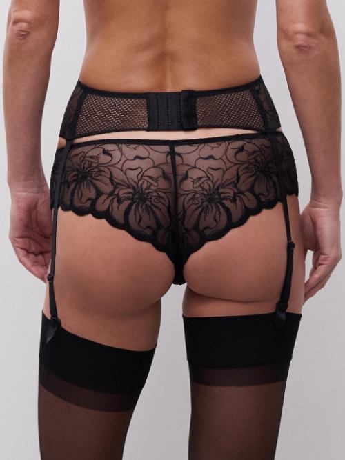 Chantelle Fleurs black suspender
