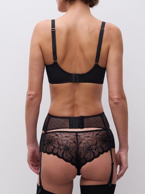 Chantelle Fleurs black suspender
