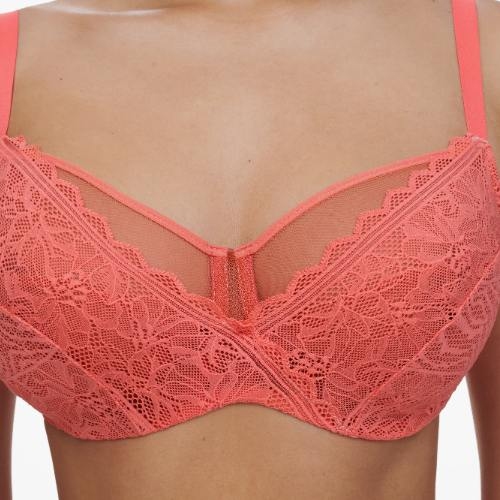 Chantelle Floral Touch coral padded bra